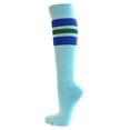 thumbnail image 1 of Couver Blue/Dark Green Stripes Knee High Sports/Softball Socks, Light Sky Blue Medium, 1 of 7
