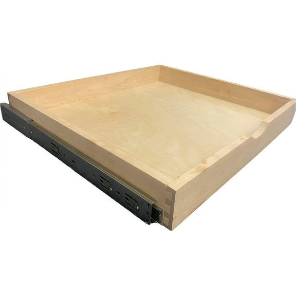 Couver CabinetRTA Soft-Close DIY Slide Out Cabinet Shelf Pull-Out Wood Drawer Storage (W)27 x (D)21