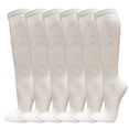 thumbnail image 1 of Couver Casual Wear Cotton Knee High Referee Socks, White Diamond, Youth Medium 6 to 8 Years, 6 Pairs, 1 of 2