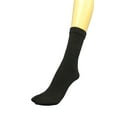 thumbnail image 1 of Couver Cotton Split Quarter High Stretchy Flip-Flop Socks, Black Medium, 1 of 10