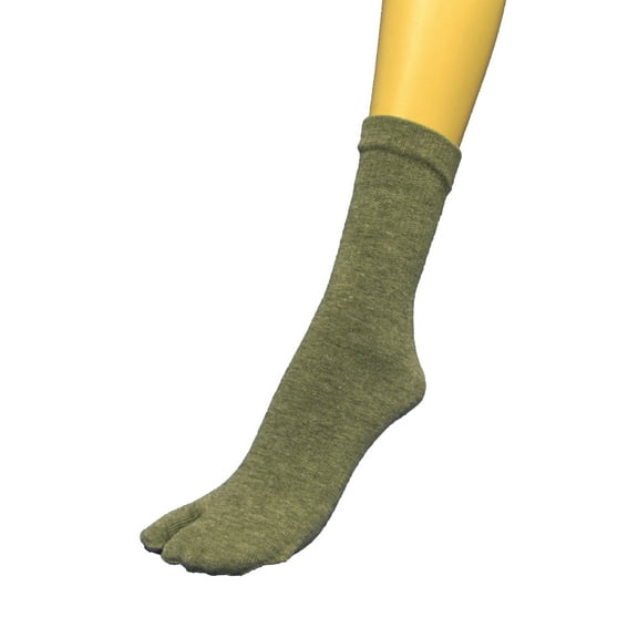 Couver Cotton Split Quarter High Stretchy Flip-Flop Socks, Gray Medium