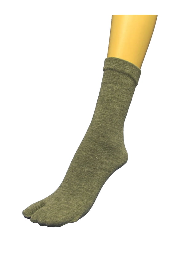 Cotton Split Quarter High Stretchy Flip-Flop Socks, Gray Medium