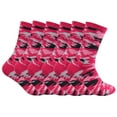 thumbnail image 1 of Couver Everyday Athletic Cushion Crew Training Socks, Pink, 6 Pack, 1 of 1