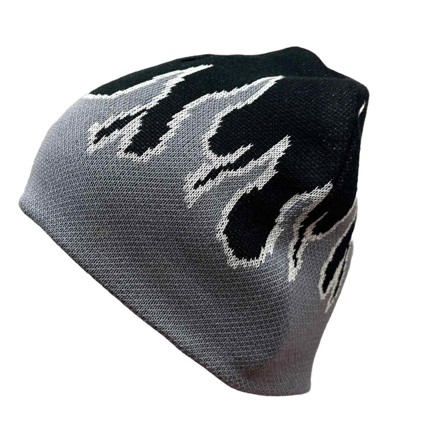 Couver Flame Fire Design Cuffless Beanie Hat Ski Beanie Hat