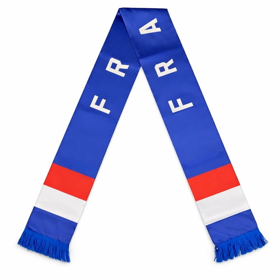 Couver Double Side Football Soccer Fan Scarf - Unisex Adult 100% Polyester For Championship Soccer Ball National Events, France
