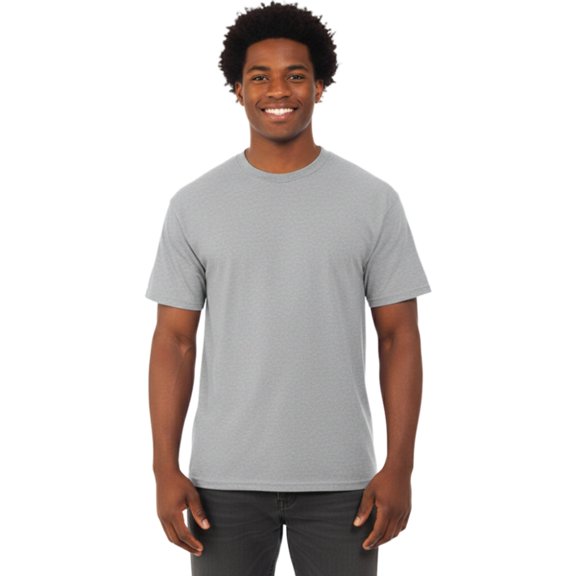 COUVER Durable High Density Cotton Heavyweight T Shirt Athletic Heather Small (Mens)