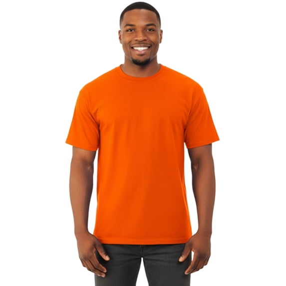 COUVER Durable High Density Cotton Heavyweight T Shirt Burnt Orange Medium (Mens)