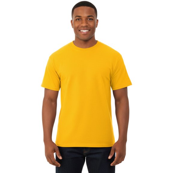 COUVER Durable High Density Cotton Heavyweight T Shirt Gold Small (Mens)