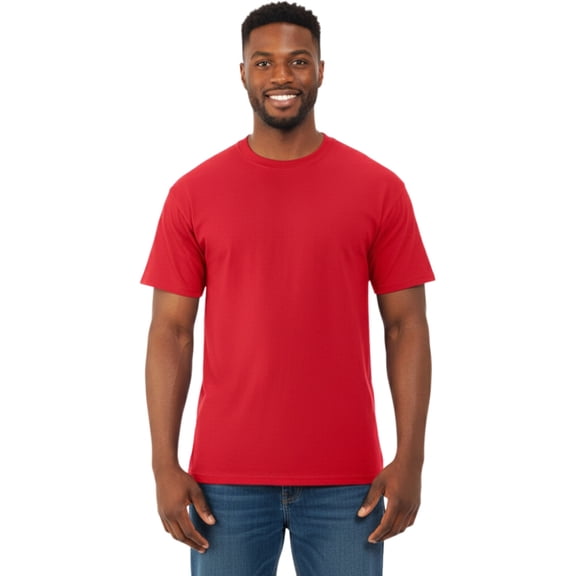 COUVER Durable High Density Cotton Heavyweight T Shirt True Red Large (Mens)