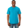 thumbnail image 1 of COUVER Durable High Density Cotton Heavyweight T Shirt Turquoise Heather X-Large (Mens), 1 of 5