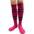 thumbnail image 1 of Couver Hot Pink Softball/Sports Striped Knee High Softball Baseball Sports Tube Socks, Purple Medium, 1 of 7