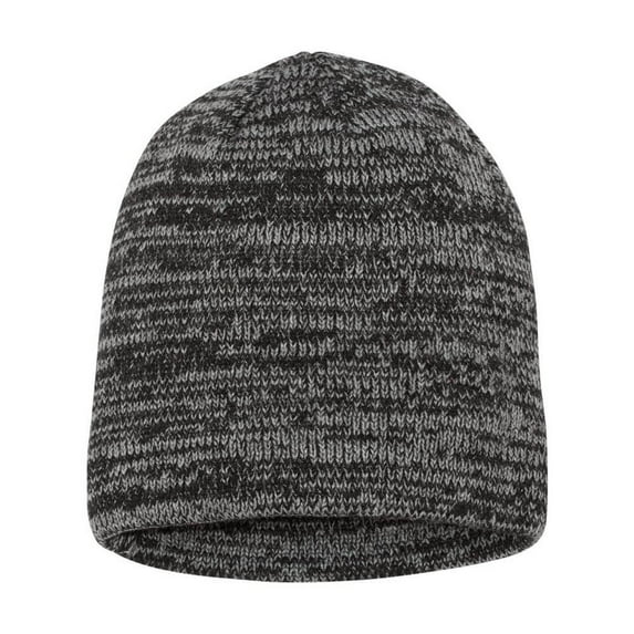 Couver Marled Knit Beanie Chunky Skull Cap 1PC - (Grey/ Charcoal)