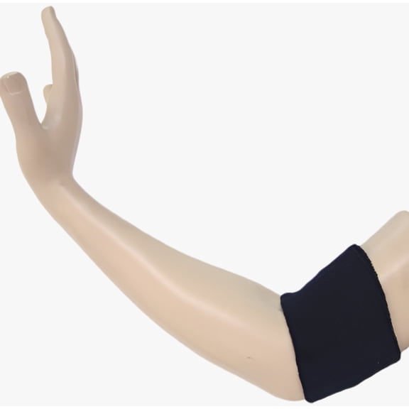 Couver Men's Arm/Bicep Bands (Cotton Terry Cloth) for Sweat Armband, Navy (1 Pair)