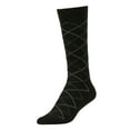 thumbnail image 1 of Couver Men's Dress Crew Socks, Argyle Light Blue / Olive / Black, Size 10-13, 1 Pairs, 1 of 1