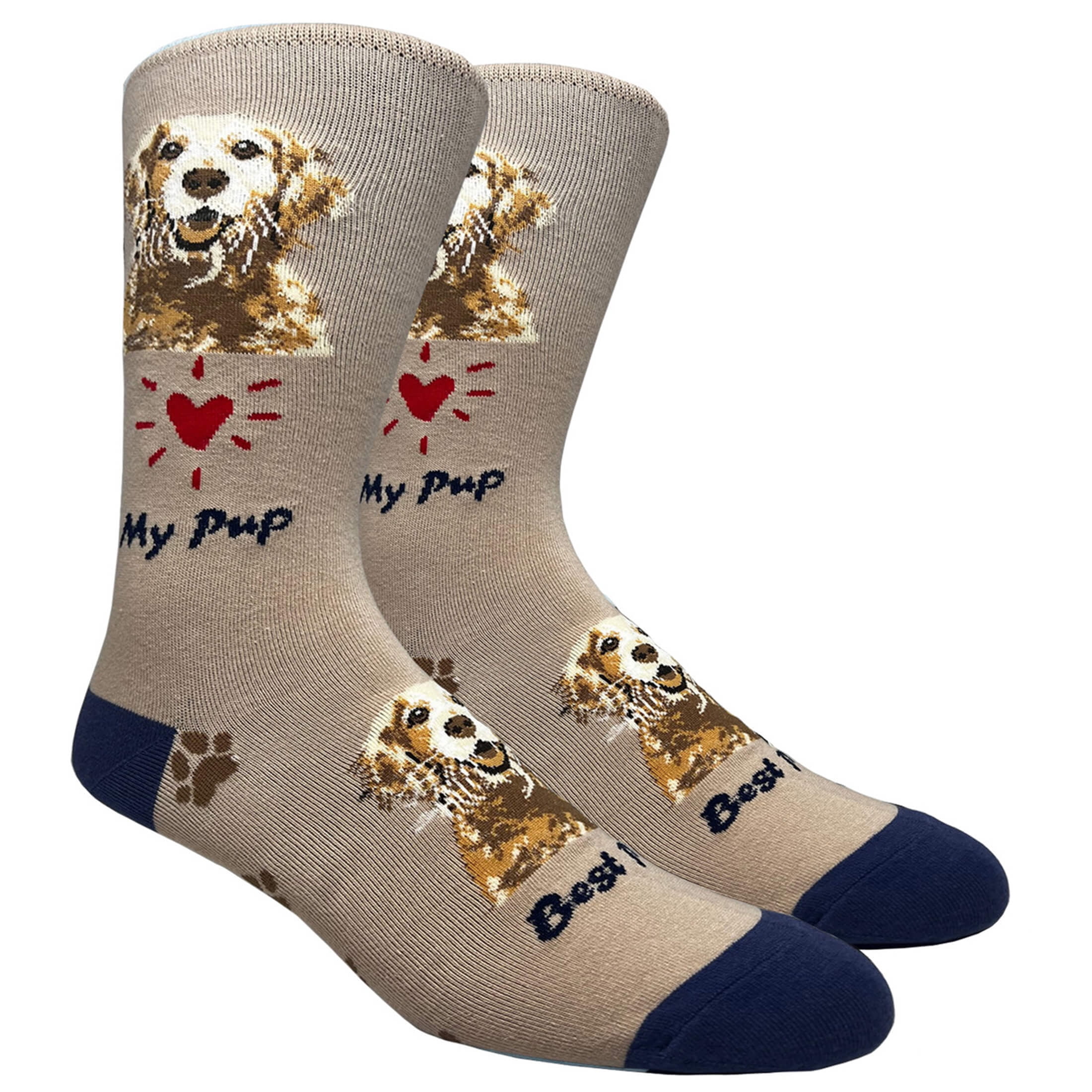 golden retriever dress socks Eleanor Golden Retriever Sock | Dog-Inspired Design | Premium Peruvian Pima Cotton