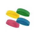 thumbnail image 1 of Couver Multi-Sports Terry Cloth Headband Set, Bright Pink/Bright Yellow/Bright Green/Bright Blue, One Size, 4-Pack, 1 of 9