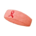 thumbnail image 1 of Couver Pink Ribbon Support Breat Cancer Head Sweatband - Ribbon 6 Pieces Pack, 1 of 1