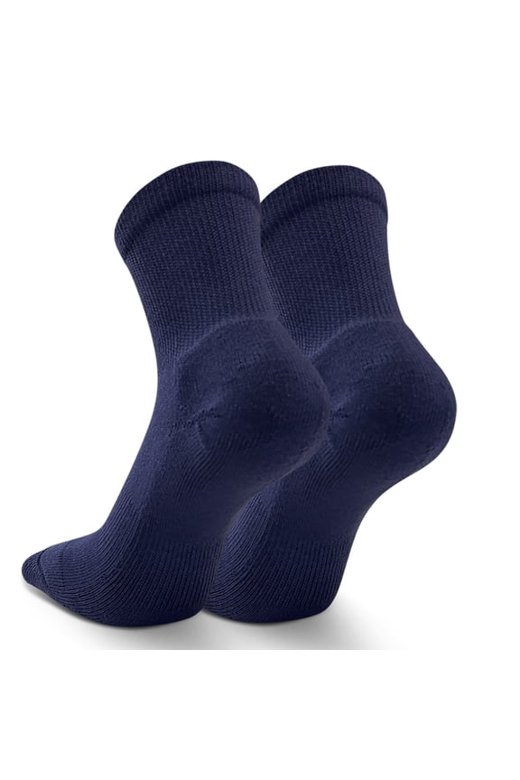 Premium Basketball Athletic Cushioned Crew Socks, DARK PURPLE, Medium