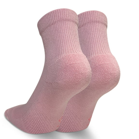 Couver Premium Basketball Athletic Cushioned Crew Socks, LIGHT PINK, Medium