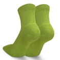 thumbnail image 1 of Couver Premium Basketball Athletic Cushioned Crew Socks, LIME GREEN, Large, 1 of 8