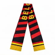 Couver Reversible National Soccer Fan Scarf - Soft Knit Polyester Country Flag Design For Sports, Fan Accessory for Game Day, BELGIUM