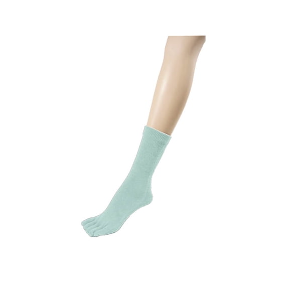 Couver Soft Cotton Ankle Toe Socks 1 Pair, Baby Blue, Medium