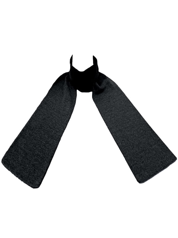 Soft Winter Sports Unisex Knitted Outdoor Scarf, Charcoal, Solid