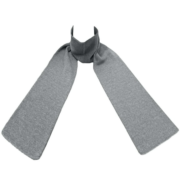 Couver Soft Unisex Knitted Solid Scarf, Heather Grey