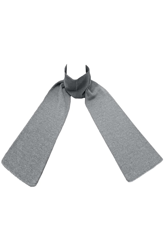 Soft Unisex Knitted Solid Scarf, Heather Grey