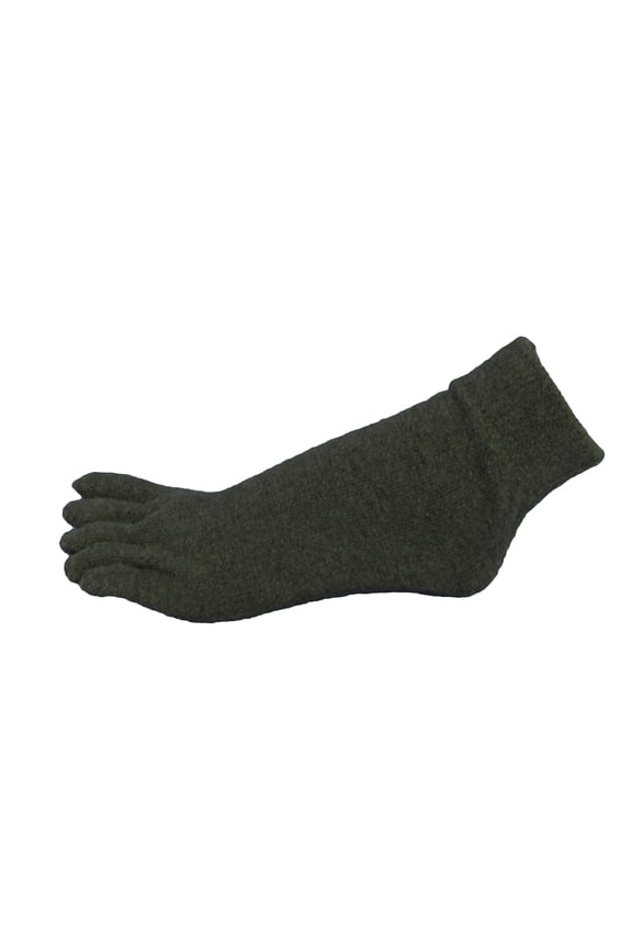 Thicker/Winter Ankle terry cloth toe sockS, Charcoal, 1 Pair