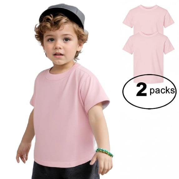 Couver Toddler Baby Unisex Cotton Jersey Short Sleeve T Shirt Activewear 2 Pack Ballerina 5/6