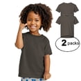 thumbnail image 1 of Couver Toddler Baby Unisex Cotton Jersey Short Sleeve T Shirt Activewear 2 Pack Charcoal 12M, 1 of 8