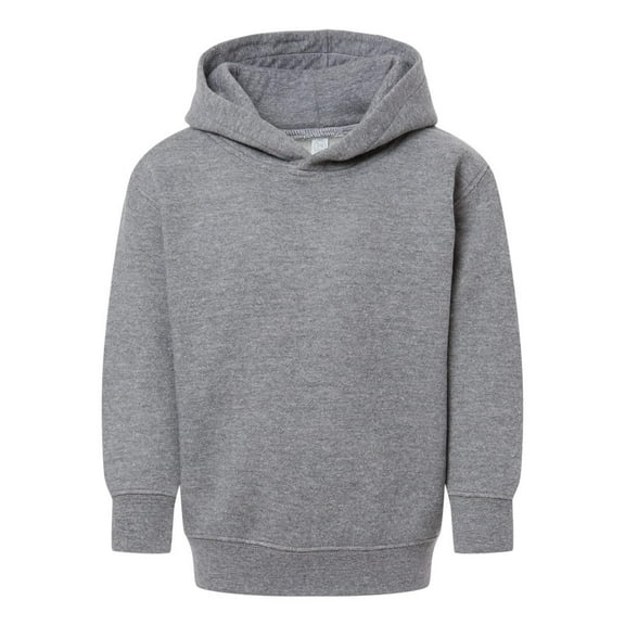 Couver Toddler Fleece Long Sleeve Hooded Pullover Sweatshirt with Side Seam Pockets, GRANITE HEATHER 5/6