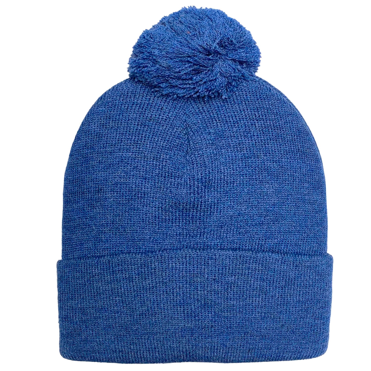 Couver Unisex Piece Winter Warm Knit inch with , Beanie 12 Navy) Pom Pom 1 (Heather Acrylic Hat