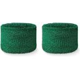 thumbnail image 1 of Couver Unisex Absorbent Wrist Sweatbands for Tennis Football Basketball Athletic Sports- Cotton Terry Colth Sport Wristband, Green, One Size, 1 Pair, 1 of 7