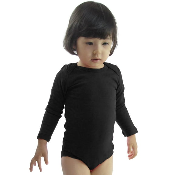 COUVER Unisex Infant/Toddler Cotton Nature Bodysuit Onesie, Black, 12M, 1-Piece