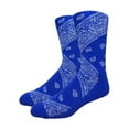 thumbnail image 1 of Couver Unisex Bandana Print Cotton Mid-Calf Crew Socks, 1 of 1