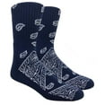 thumbnail image 1 of Couver Unisex Bandana Socks/ Mid-Calf Crew Socks - Navy, 1 of 1