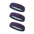 thumbnail image 1 of Couver Unisex Cotton 2 Inch Tennis Sweat Headband Blue with 3 Red Lines 3 Pieces, 1 of 10