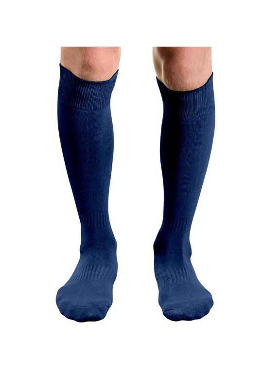 Unisex Knee High Sports Athletic Baseball Softball Socks, Blue, Large, 1 Pair