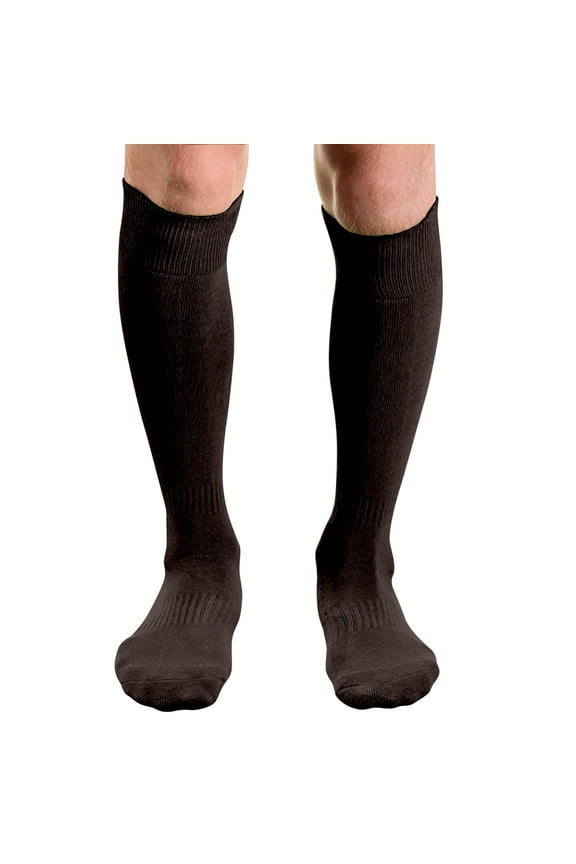 Unisex Knee High Sports Athletic Baseball Softball Socks, Dark Brown, Medium, 1 Pair