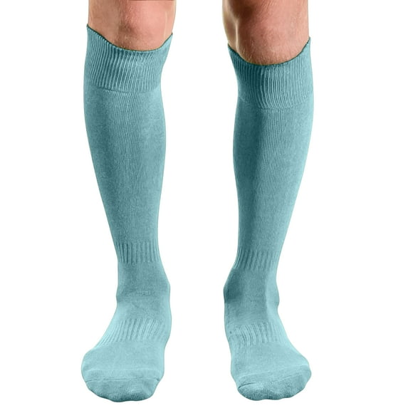 Couver Unisex Knee High Sports Athletic Baseball Softball Socks, Light Sky Blue, Large, 1 Pair