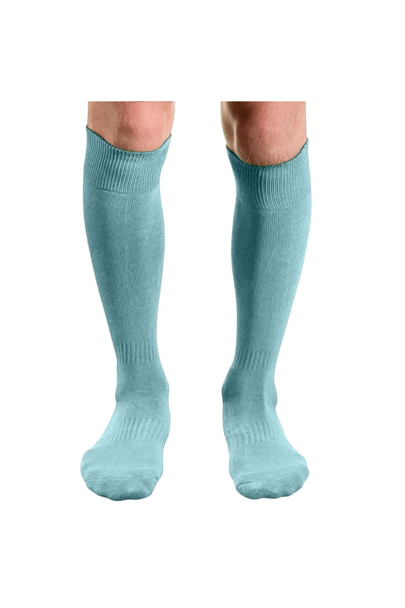 Unisex Knee High Sports Athletic Baseball Softball Socks, Light Sky Blue, Medium, 1 Pair