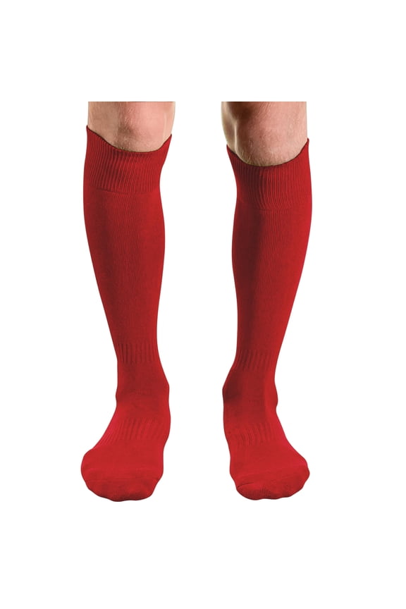 Unisex Knee High Sports Athletic Baseball Softball Socks, Red, Small, 1 Pair