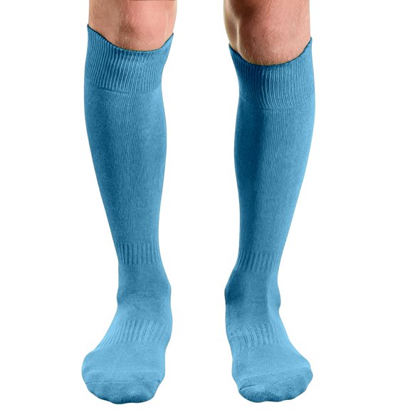 Couver Unisex Knee High Sports Athletic Baseball Softball Socks, Sky Blue, Medium, 1 Pair