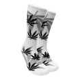 thumbnail image 1 of Couver Unisex Maple Leaf Printed Warm Cotton Colorful Casual Athletic Crew Socks - White / Black / Silver, Size 10-13, 1 Pair, 1 of 2