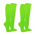 thumbnail image 1 of Couver Unisex Soccer Knee High Athletic Socks, 2 Pairs, Small, Apple Green, 1 of 10