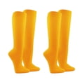 thumbnail image 1 of Couver Unisex Soccer Knee High Athletic Socks, 2 Pairs, Medium, Like Brazil Yellow, 1 of 10