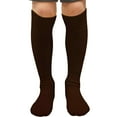 thumbnail image 1 of Couver Unisex Solid Youth / Kids Knee High Sports Athletic Baseball Softball Socks, Dark Brown, Small, 1 Pair, 1 of 7