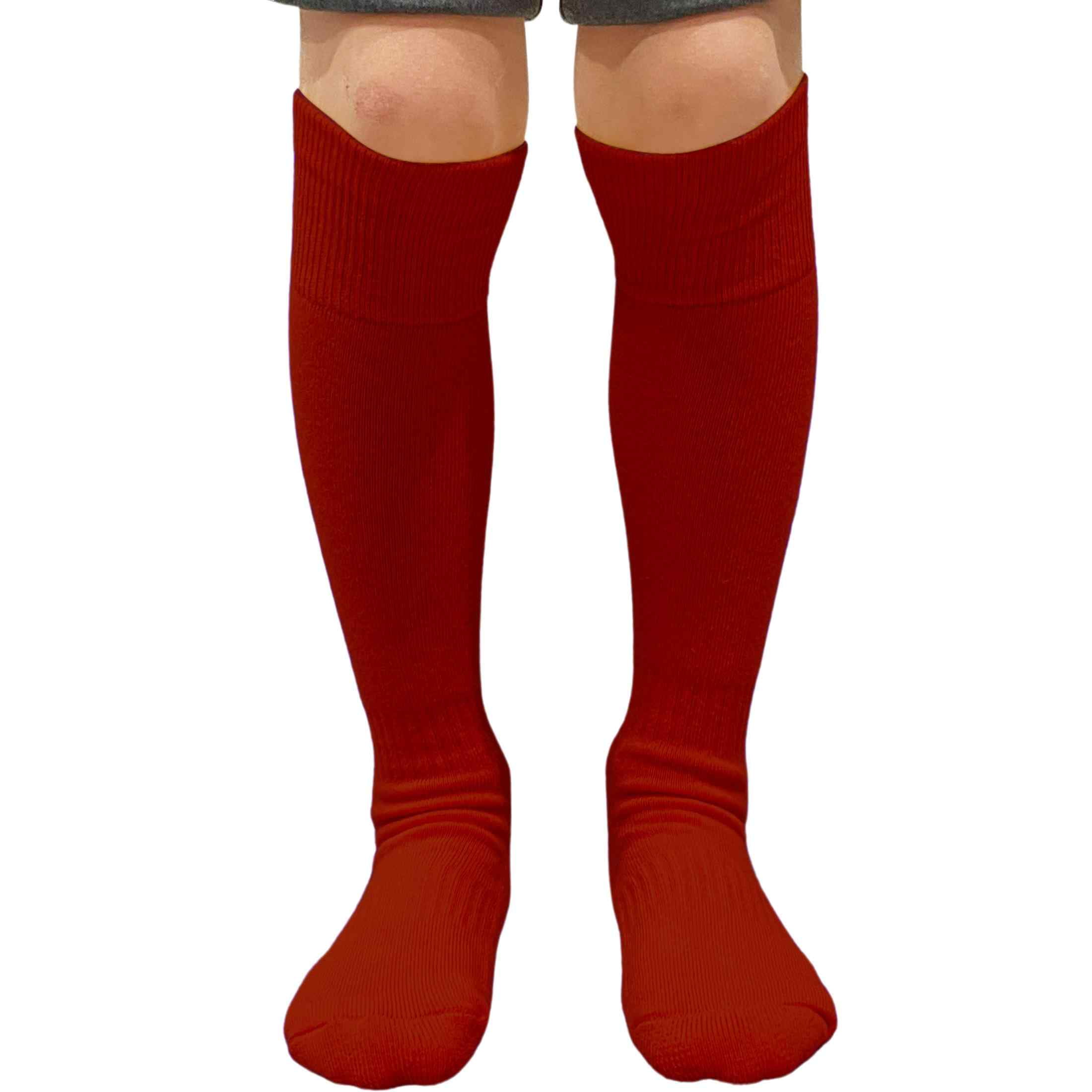 Kids red best sale knee socks